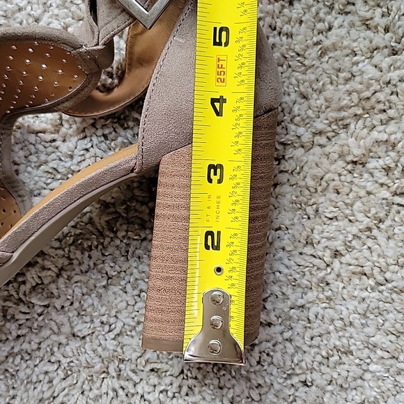 Universal Threads block heel ankle sandal peep toe tan women's size 9.5 - Picture 5 of 6